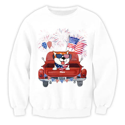 Independence Day Fireworks - Personalized T-Shirt, 4th Of July Dog T-Shirt
