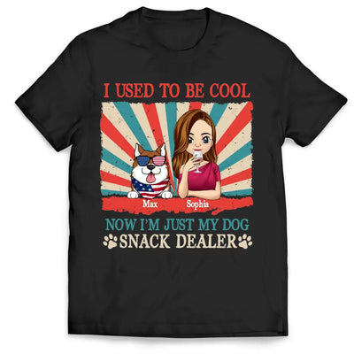 I Used To Be Cool Now I’m Just My Dogs Snack Dealer - Personalized T-Shirt, Gift For 4th Of July