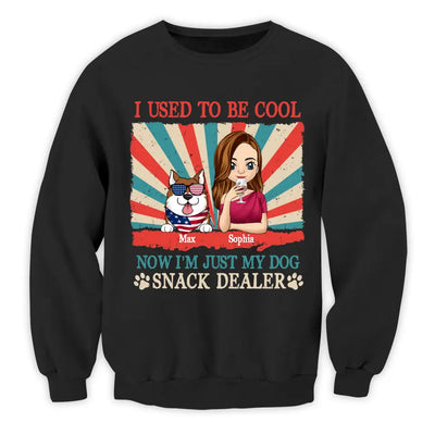 I Used To Be Cool Now I’m Just My Dogs Snack Dealer - Personalized T-Shirt, Gift For 4th Of July