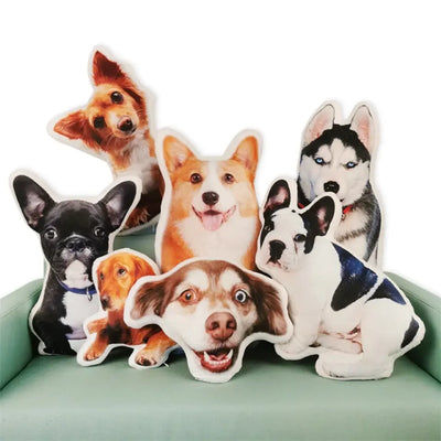 Custom 3D Dog, Cat From Photo Throw Pillow - Personalized Shape Pillow (Insert Included), Pet Lover Gift