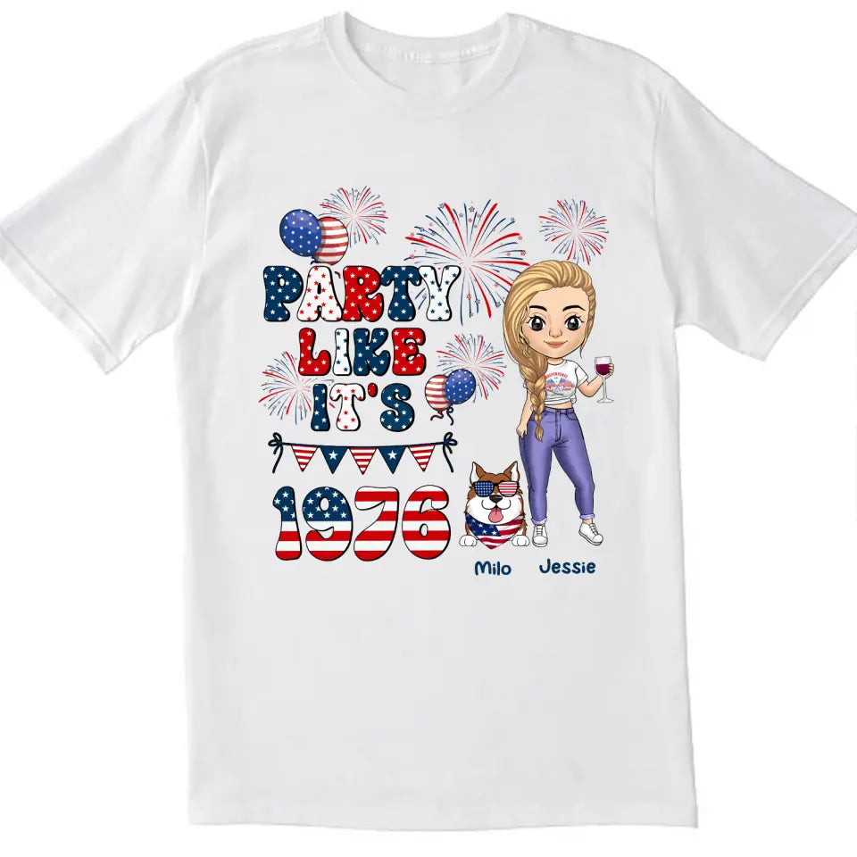 Party Like It's 1976 - Personalized T-Shirt, 4th Of July T-Shirt