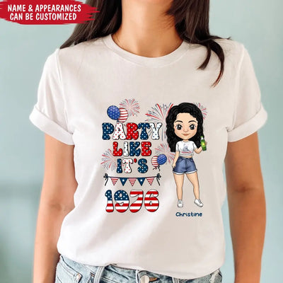 Party Like It's 1976 - Personalized T-Shirt, 4th Of July T-Shirt