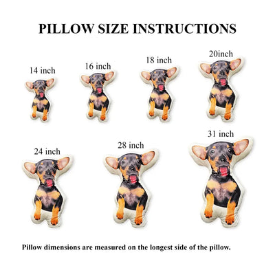 Custom 3D Dog, Cat From Photo Throw Pillow - Personalized Shape Pillow (Insert Included), Pet Lover Gift