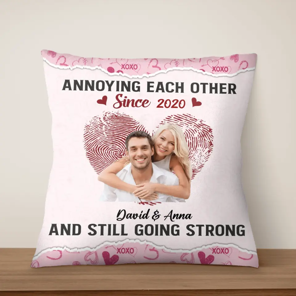 Annoying Each Other Since And Still Going Strong - Personalized Pillow, Gift For Couple
