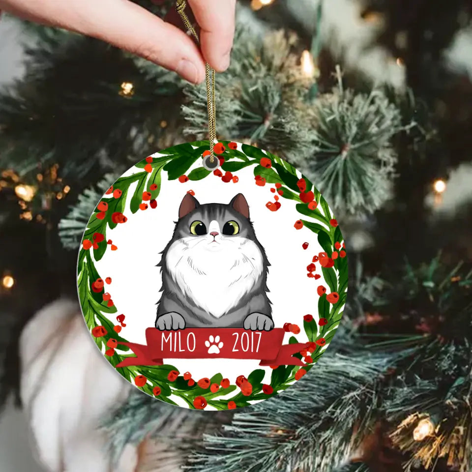 Personalized Mistletoe Ceramic Ornament