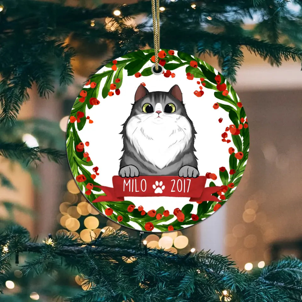 Personalized Mistletoe Ceramic Ornament