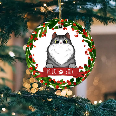 Personalized Mistletoe Ceramic Ornament