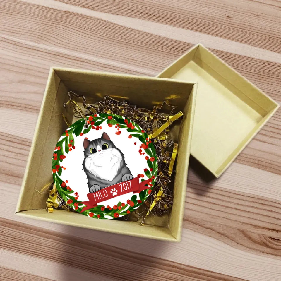 Personalized Mistletoe Ceramic Ornament