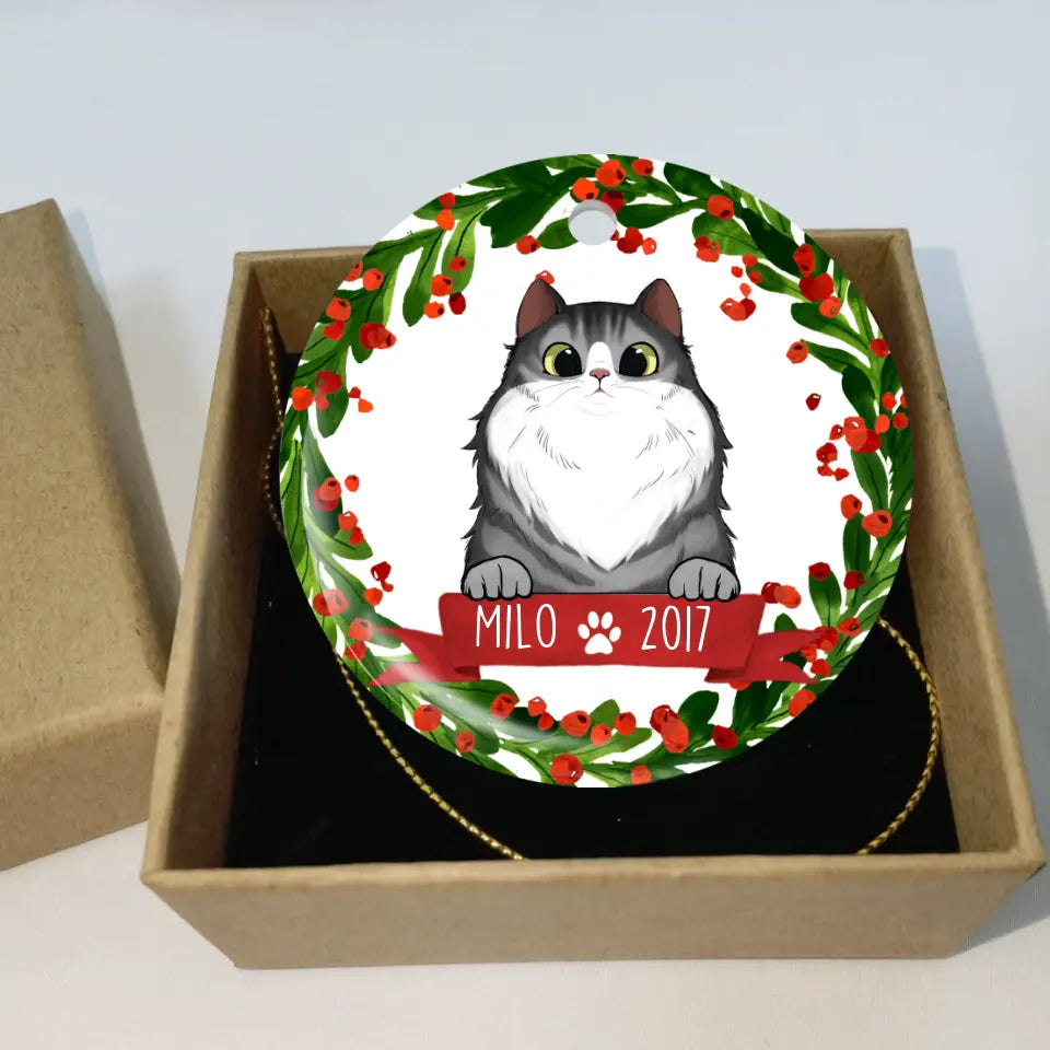 Personalized Mistletoe Ceramic Ornament