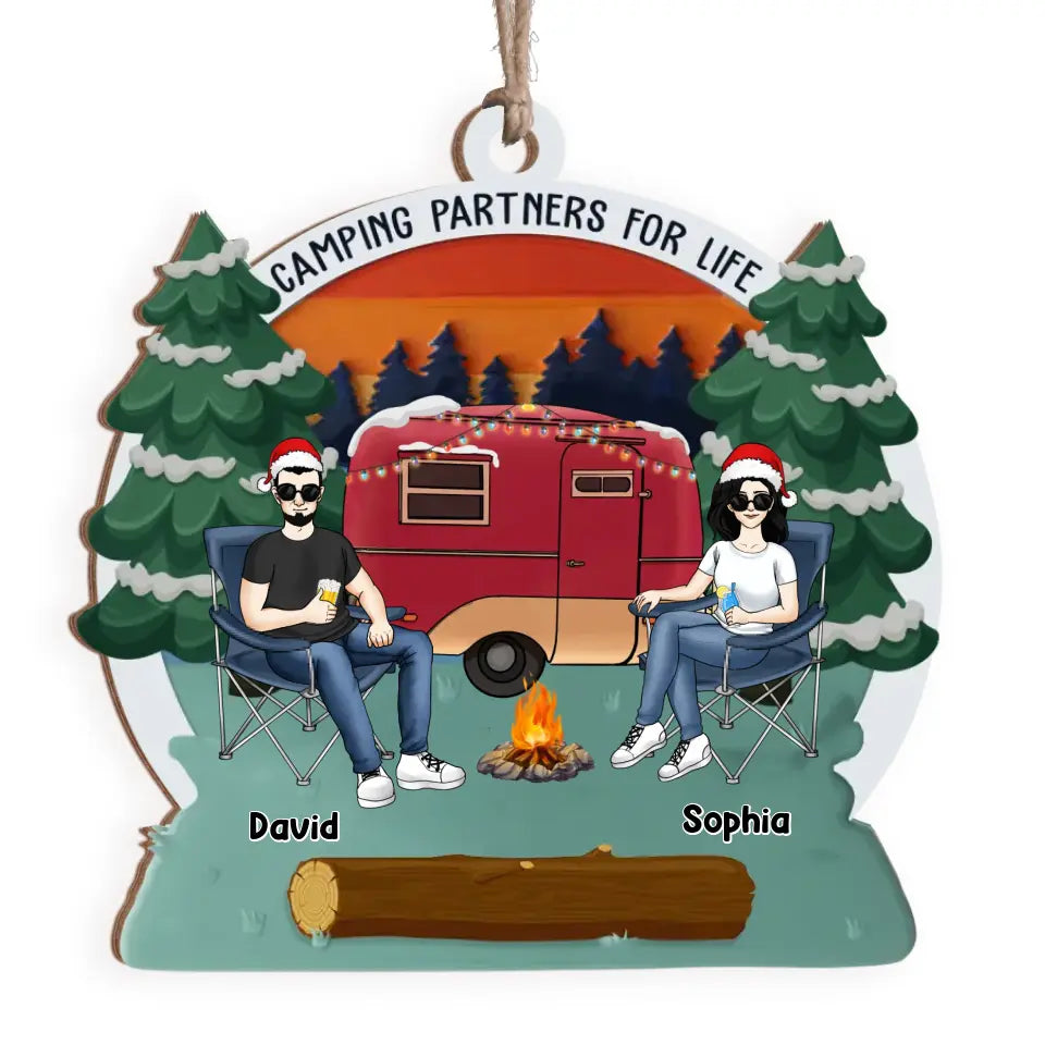 Camping  Partners For Life - Camping  Christmas  Ornament, Gift  For  Camping Lover