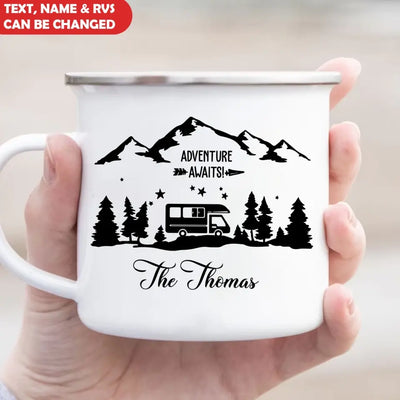 Happy Campers - Personalized Campfire Mug, Gift For Camping Lovers