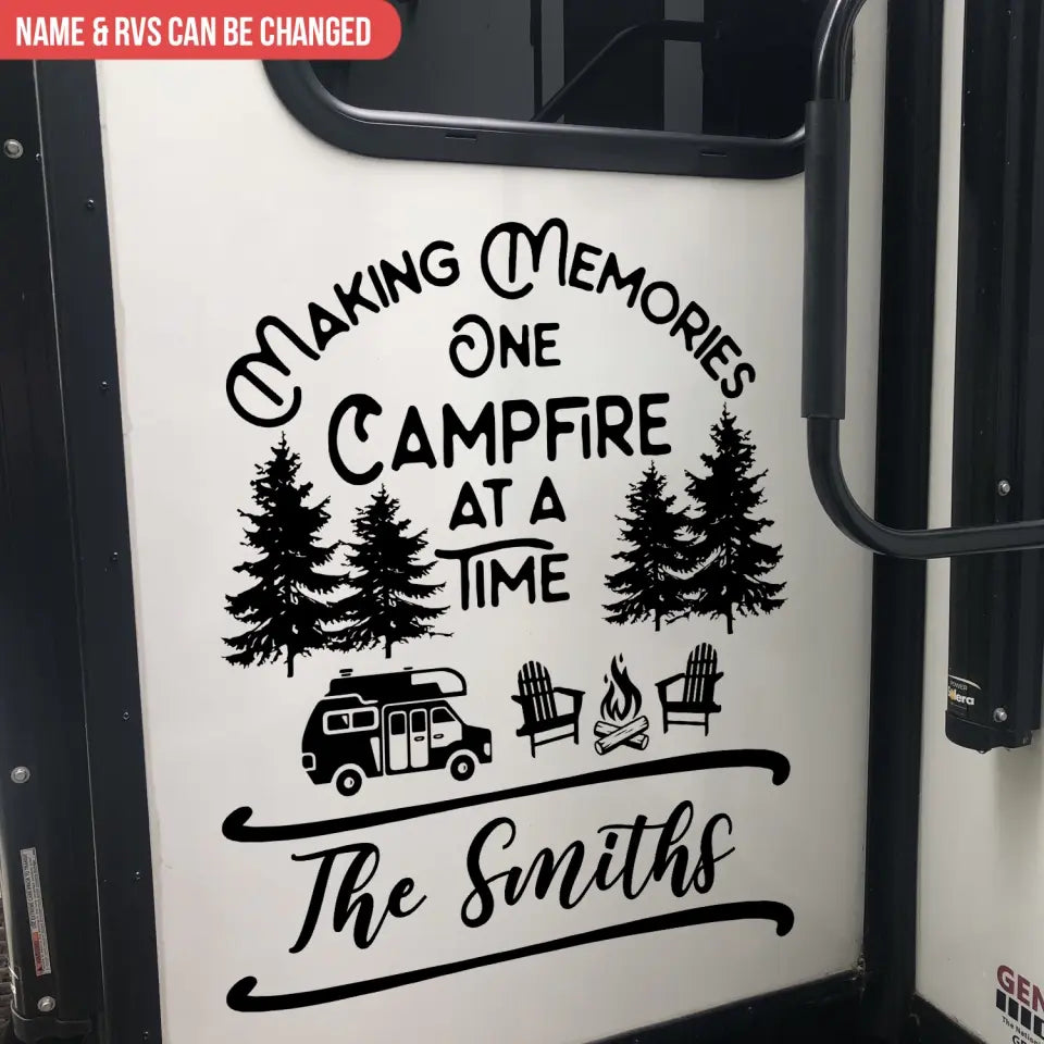 Making Memories One Campsite At A Time - Personalized Decal, Camping Decal, Gift For Camping Lovers