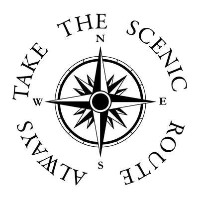Always Take The Scenic Route - Personalized Camping Decal