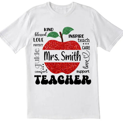 Blessed To Be Called Teacher Typography Boho - Personalized T-shirt, Back To School Gift For Teacher From Student