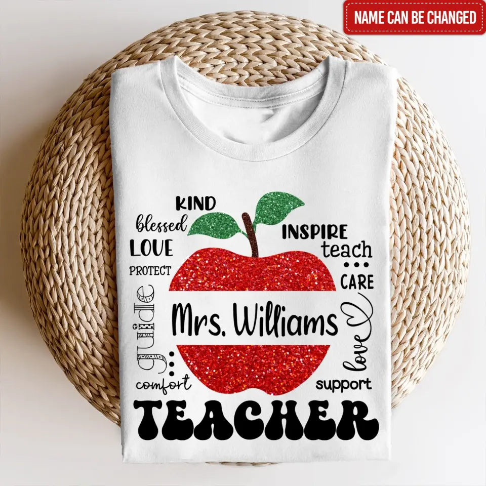 Blessed To Be Called Teacher Typography Boho - Personalized T-shirt, Back To School Gift For Teacher From Student