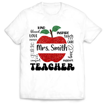 Blessed To Be Called Teacher Typography Boho - Personalized T-shirt, Back To School Gift For Teacher From Student