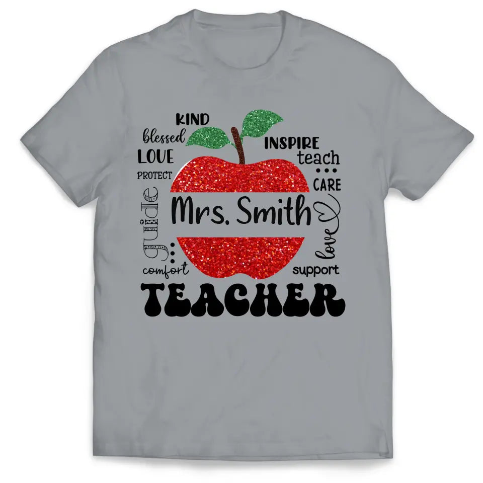 Blessed To Be Called Teacher Typography Boho - Personalized T-shirt, Back To School Gift For Teacher From Student