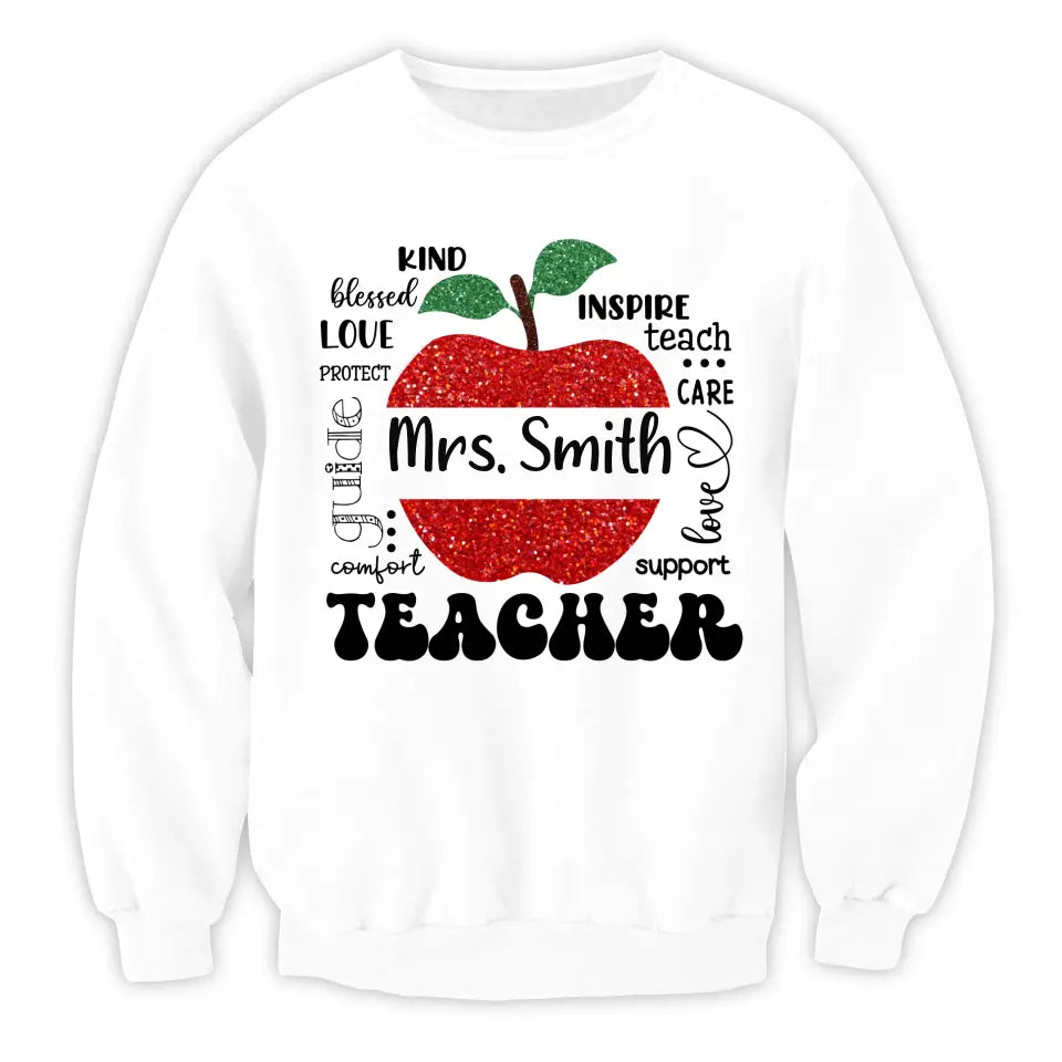 Blessed To Be Called Teacher Typography Boho - Personalized T-shirt, Back To School Gift For Teacher From Student