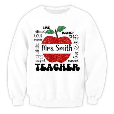 Blessed To Be Called Teacher Typography Boho - Personalized T-shirt, Back To School Gift For Teacher From Student