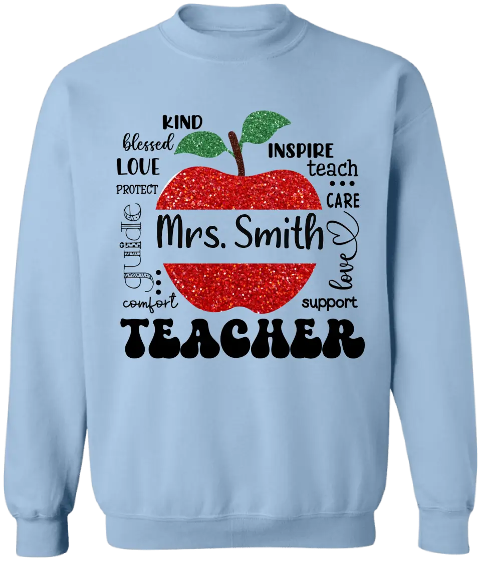 Blessed To Be Called Teacher Typography Boho - Personalized T-shirt, Back To School Gift For Teacher From Student