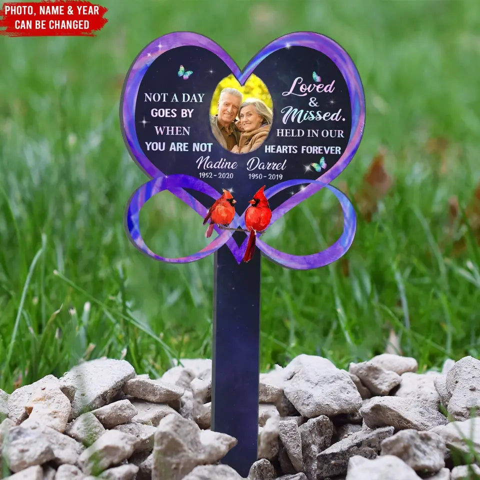 Not A Day Goes By When You Are Not Loved And Missed - Personalized Plaque Stake, Remembrance Gift
