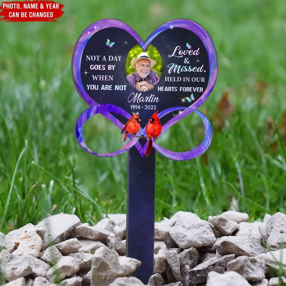 Not A Day Goes By When You Are Not Loved And Missed - Personalized Plaque Stake, Remembrance Gift