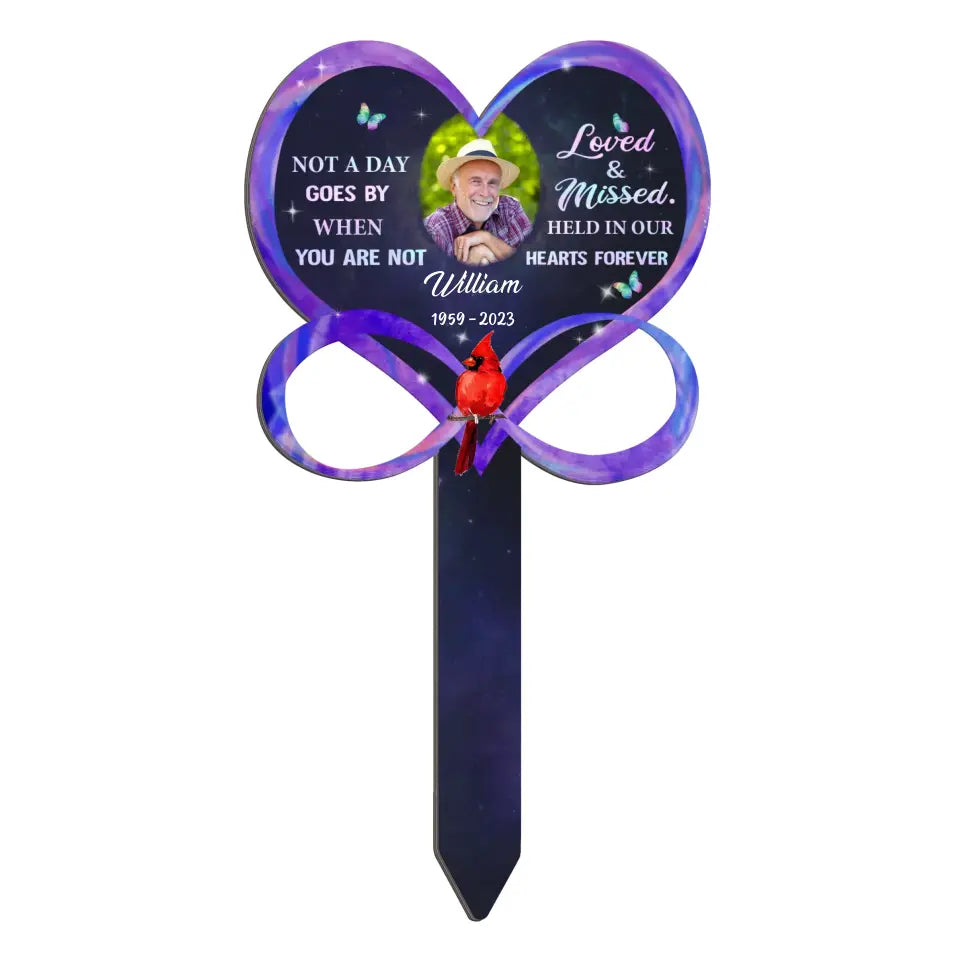 Not A Day Goes By When You Are Not Loved And Missed - Personalized Plaque Stake, Remembrance Gift