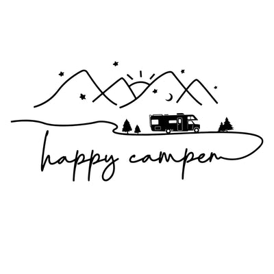 Happy Camper - Personalized Decal, Gift For Camping Lovers