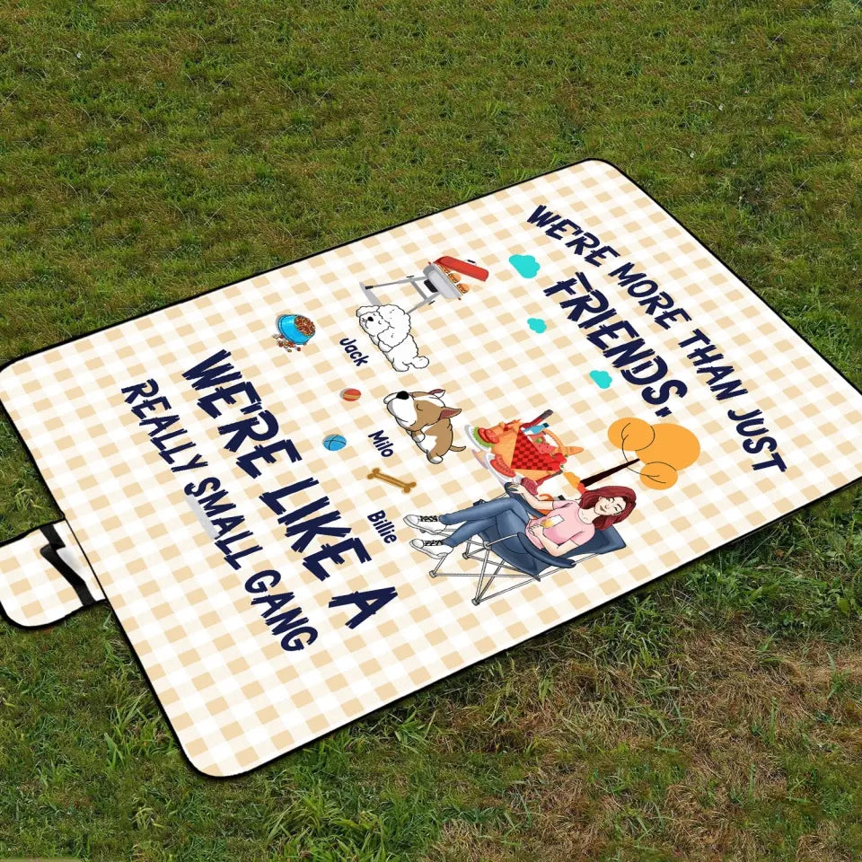 We're More Than Just Friends - Personalized Picnic Mat, Gift For Dog Lover