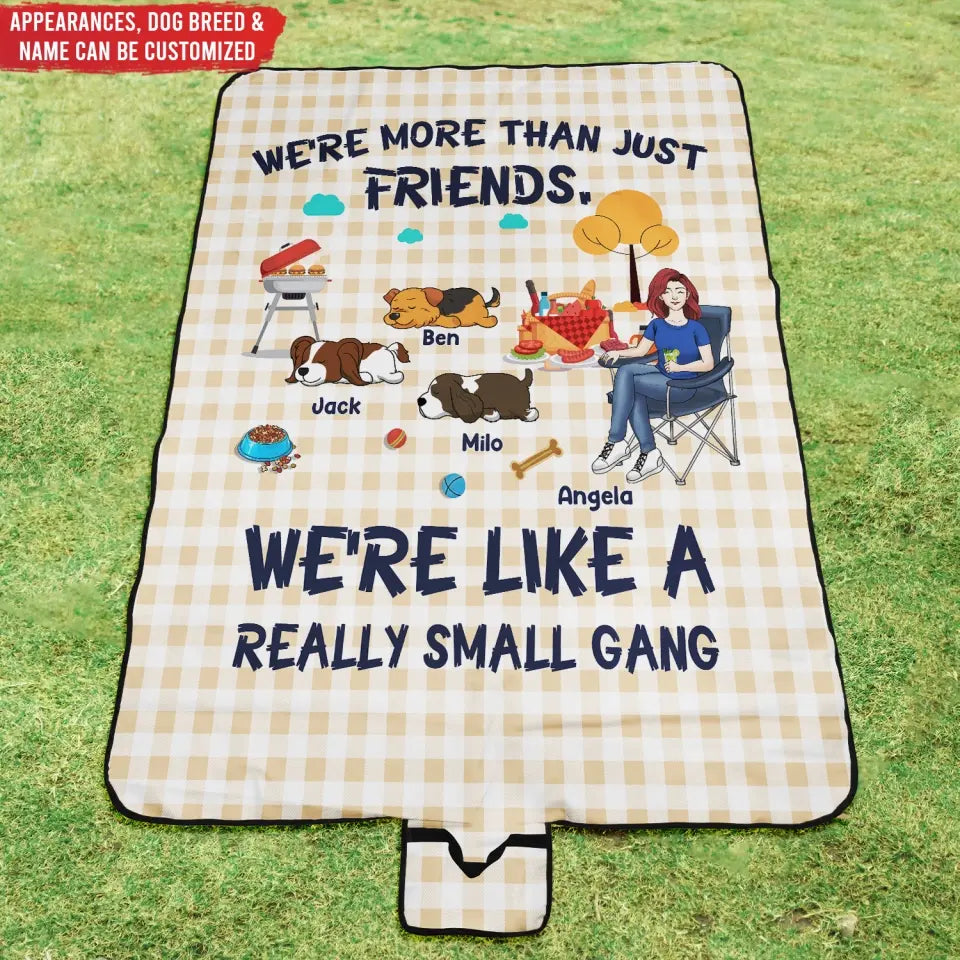 We're More Than Just Friends - Personalized Picnic Mat, Gift For Dog Lover