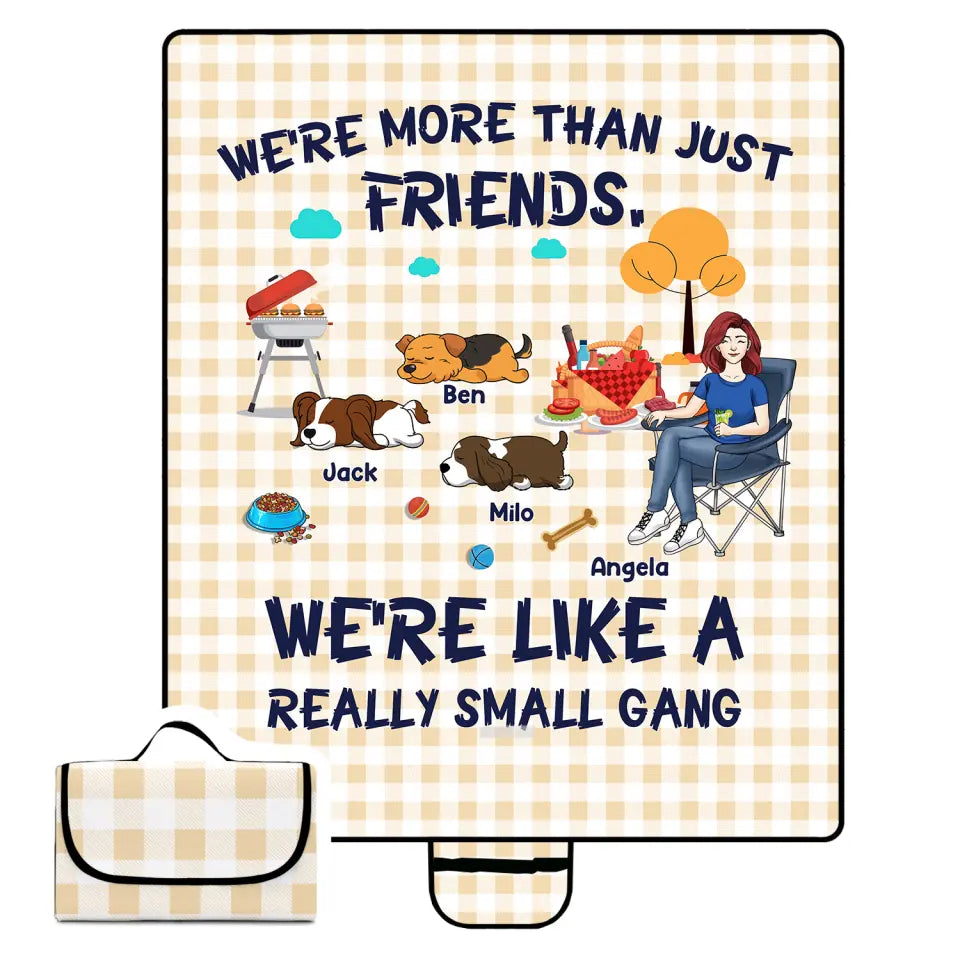 We&#39;re More Than Just Friends - Personalized Picnic Mat, Gift For Dog Lover