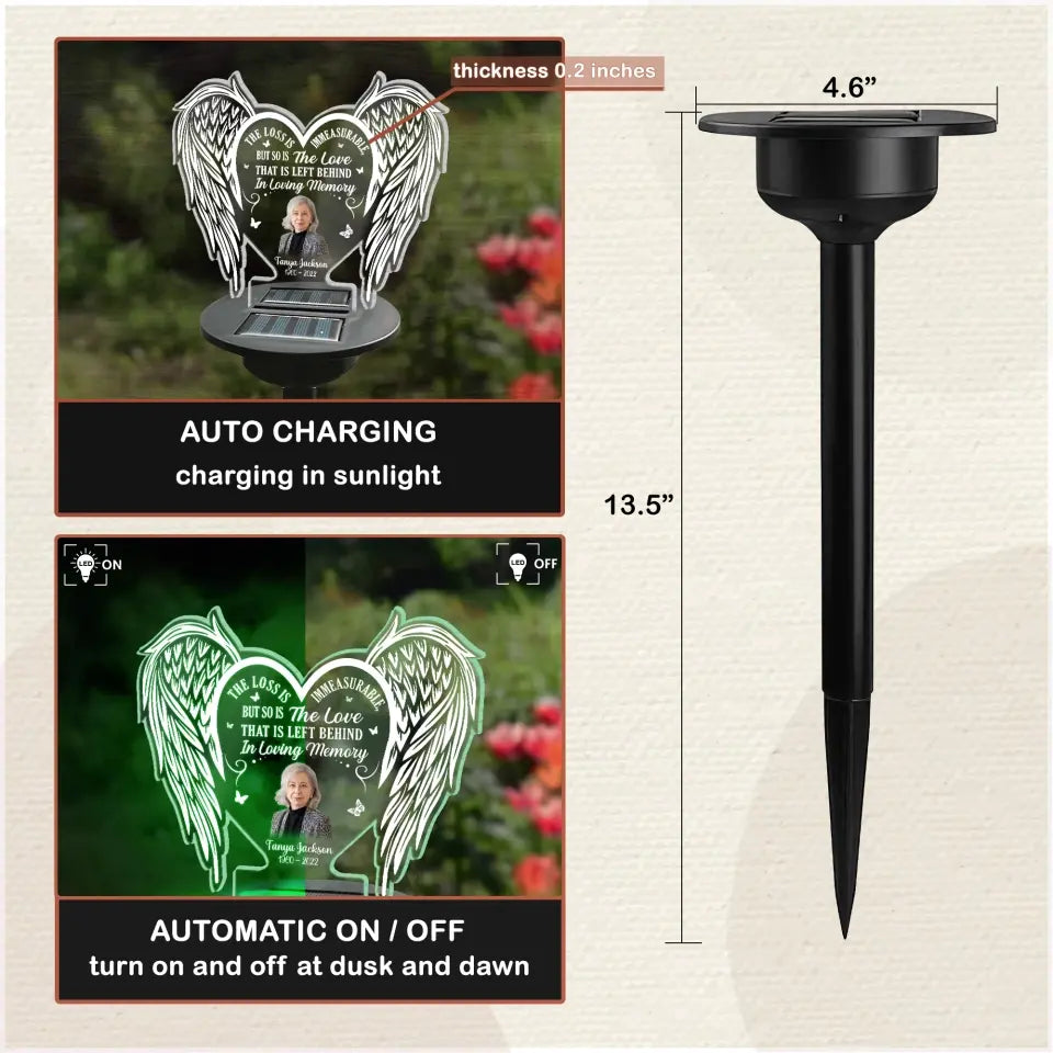 The Loss Is Immeasurable, But So Is The Love That Is Left Behind - Personalized Solar Light
