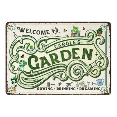 Welcome To My Garden - Personalized Metal Sign, Gift For Garden Lovers
