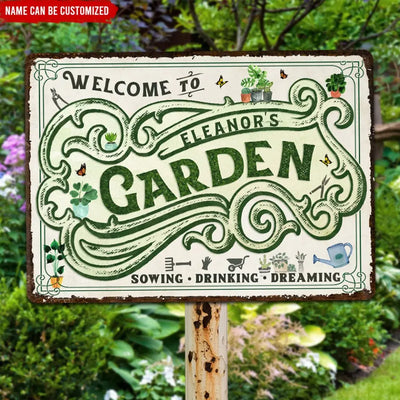 Welcome To My Garden - Personalized Metal Sign, Gift For Garden Lovers