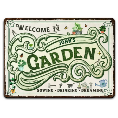 Welcome To My Garden - Personalized Metal Sign, Gift For Garden Lovers