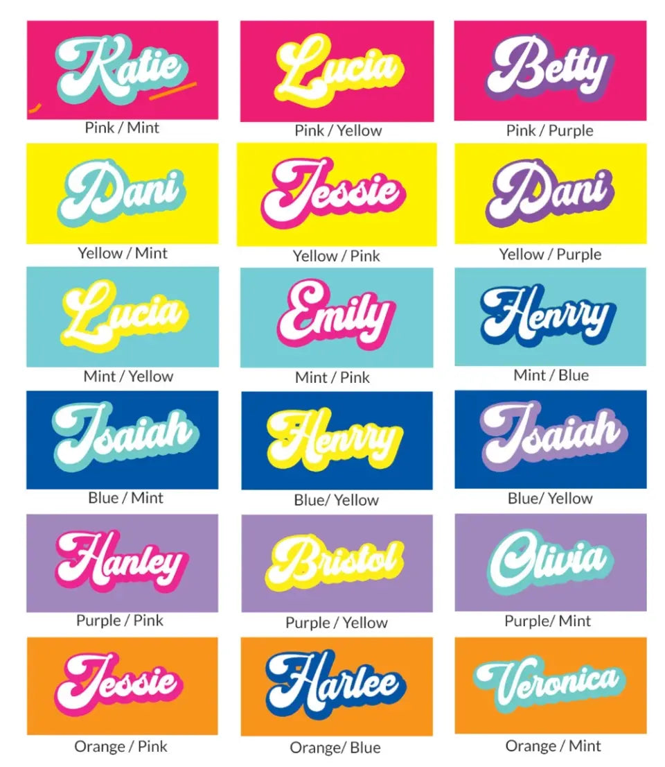 Retro Style Beach Towel - Personalized Beach Towel Custom Name, Summer Gift