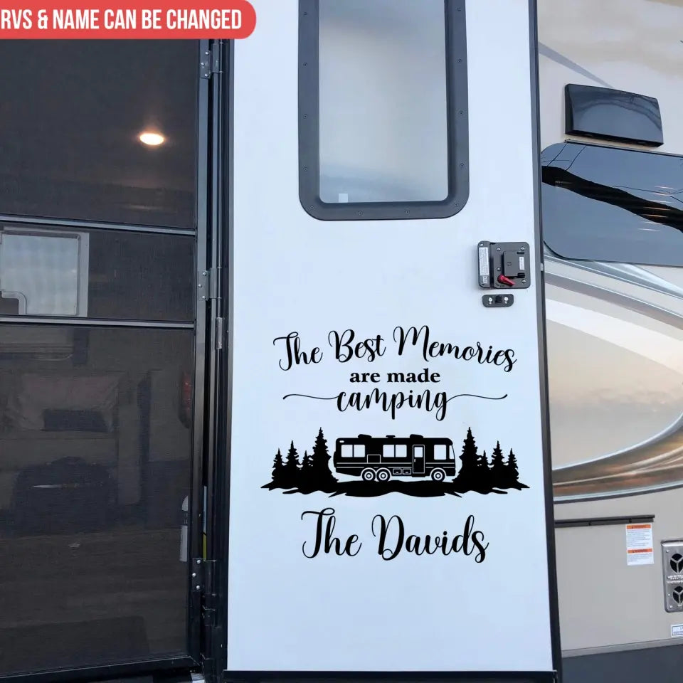 The Best Memories Are Made Camping - Personalized Decal, Camping Camper Gift