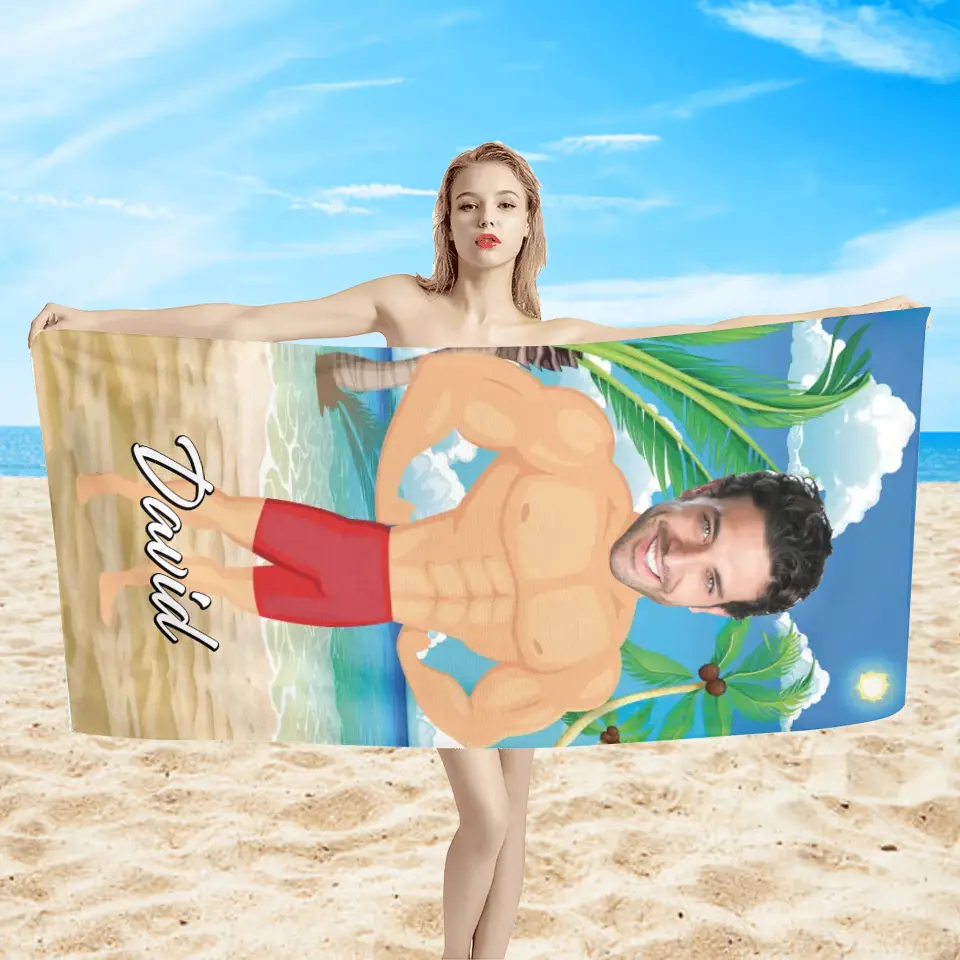 Custom Photo Beach Towel - Personalized Beach Towel, Summer Gifts