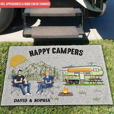 Home Is Where We Park It - Personalized Doormat, Camping Doormat, Gift For Camping Lovers