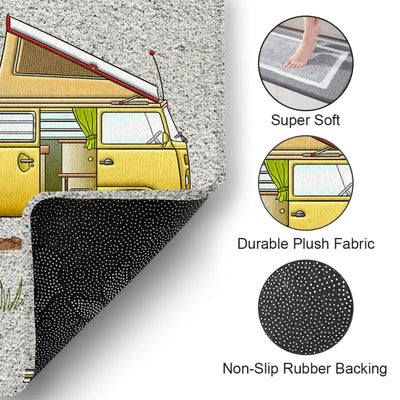 Home Is Where We Park It - Personalized Doormat, Camping Doormat, Gift For Camping Lovers