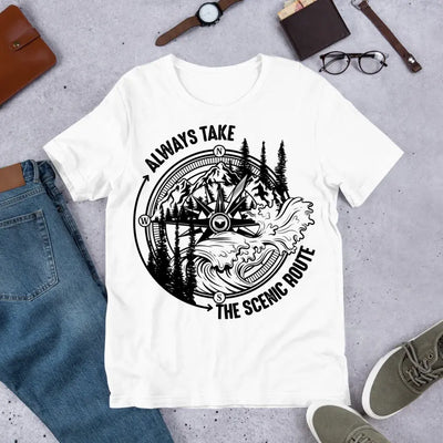 Always Take The Scenic Route - Personalized T-Shirt, Gift For Camping Lovers