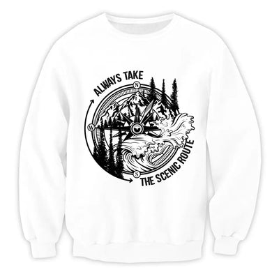 Always Take The Scenic Route - Personalized T-Shirt, Gift For Camping Lovers