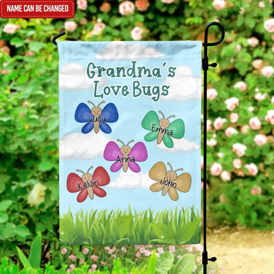 Grandma’s Love Bugs - Personalized Garden Flag, Gift For Grandma