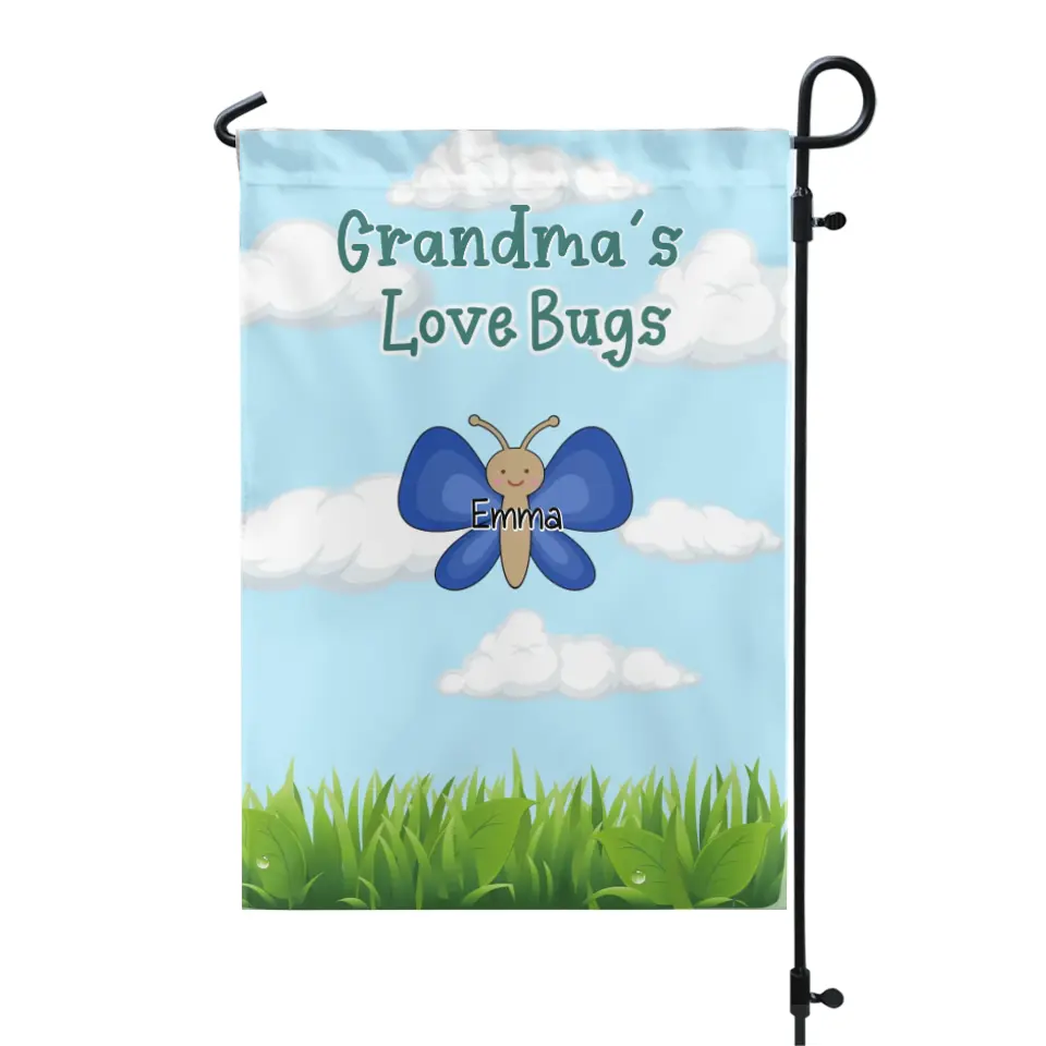 Grandma’s Love Bugs - Personalized Garden Flag, Gift For Grandma