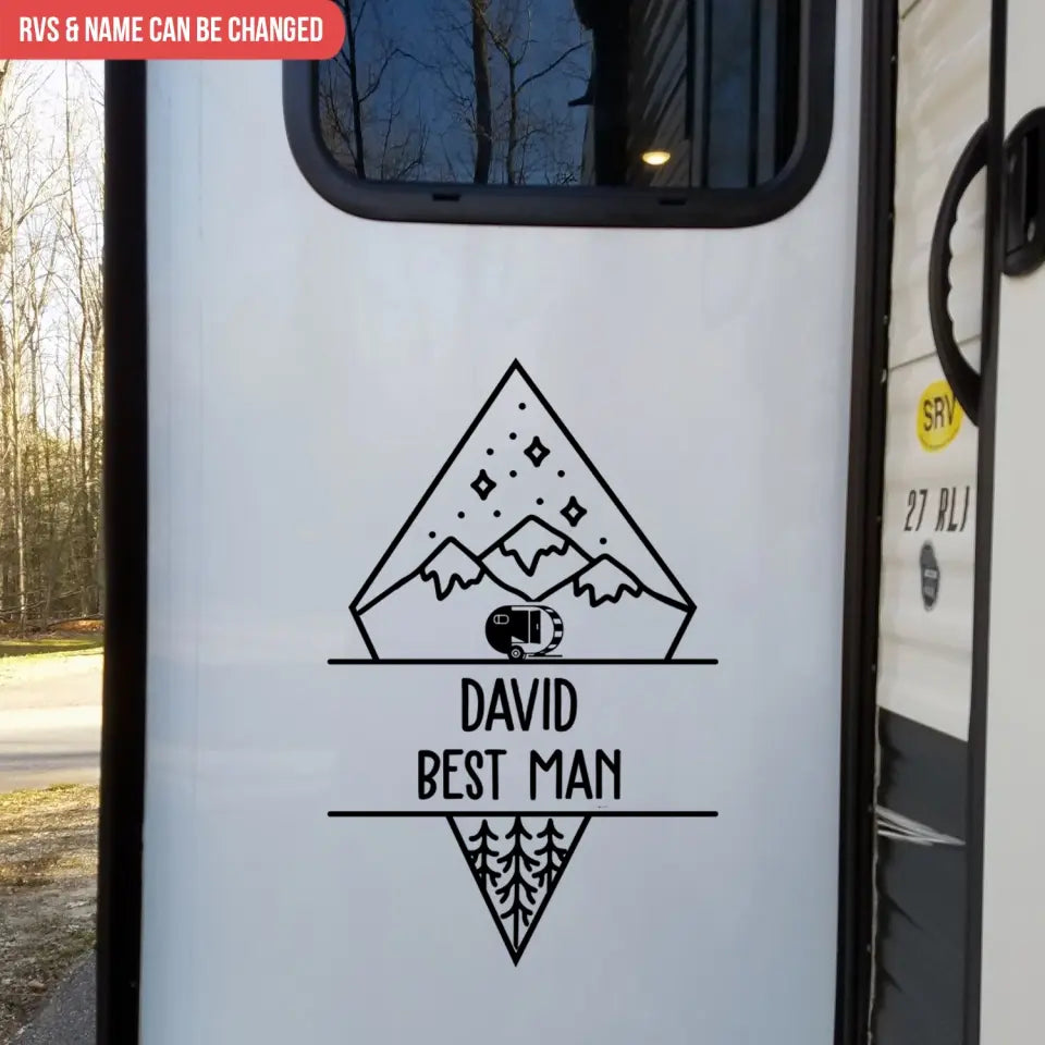 Camping Best Man - Personalized Camping Decal, Camping Gift For Camping Lovers