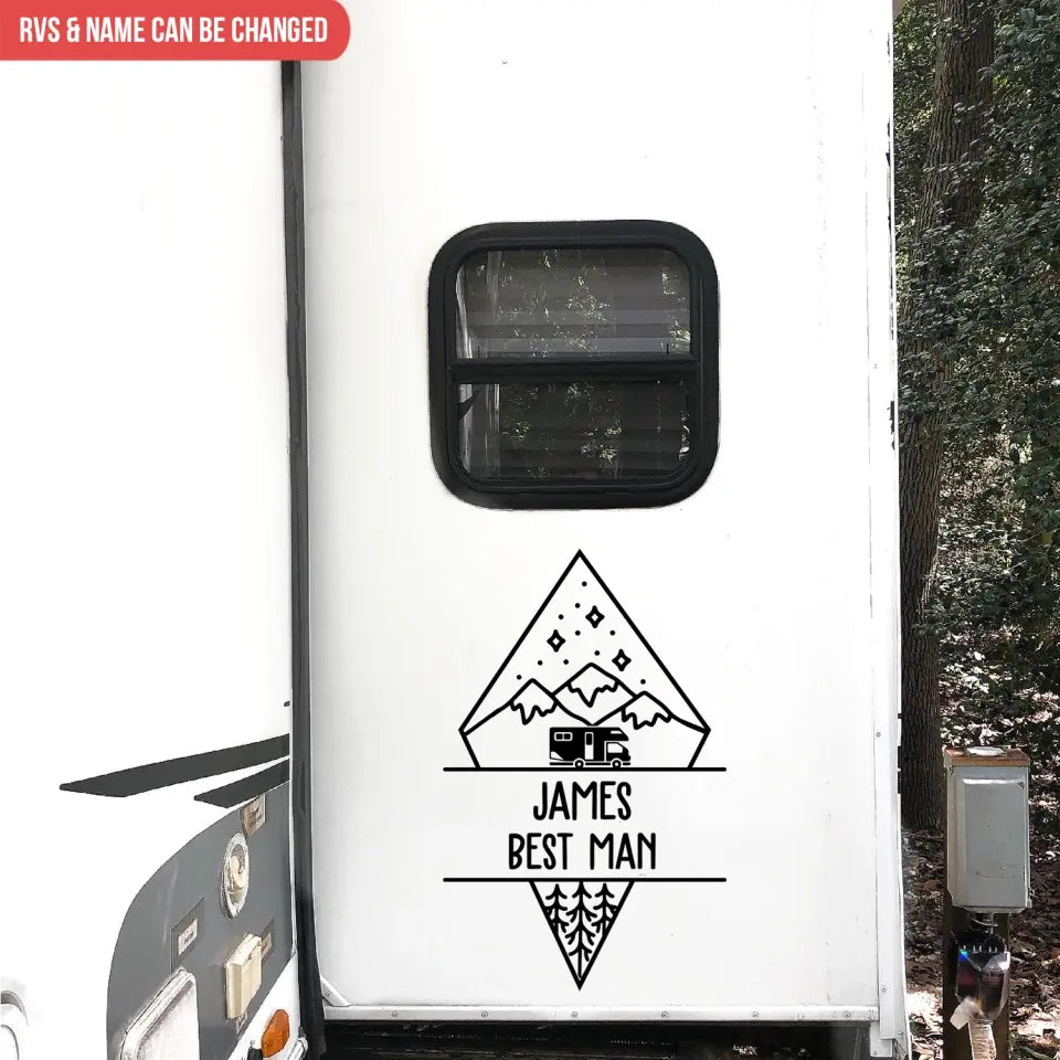 Camping Best Man - Personalized Camping Decal, Camping Gift For Camping Lovers