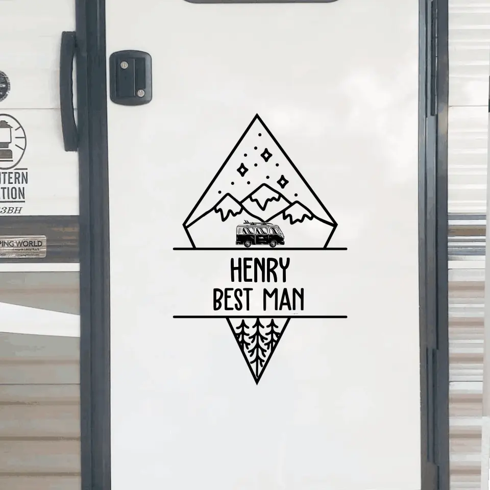 Camping Best Man - Personalized Camping Decal, Camping Gift For Camping Lovers