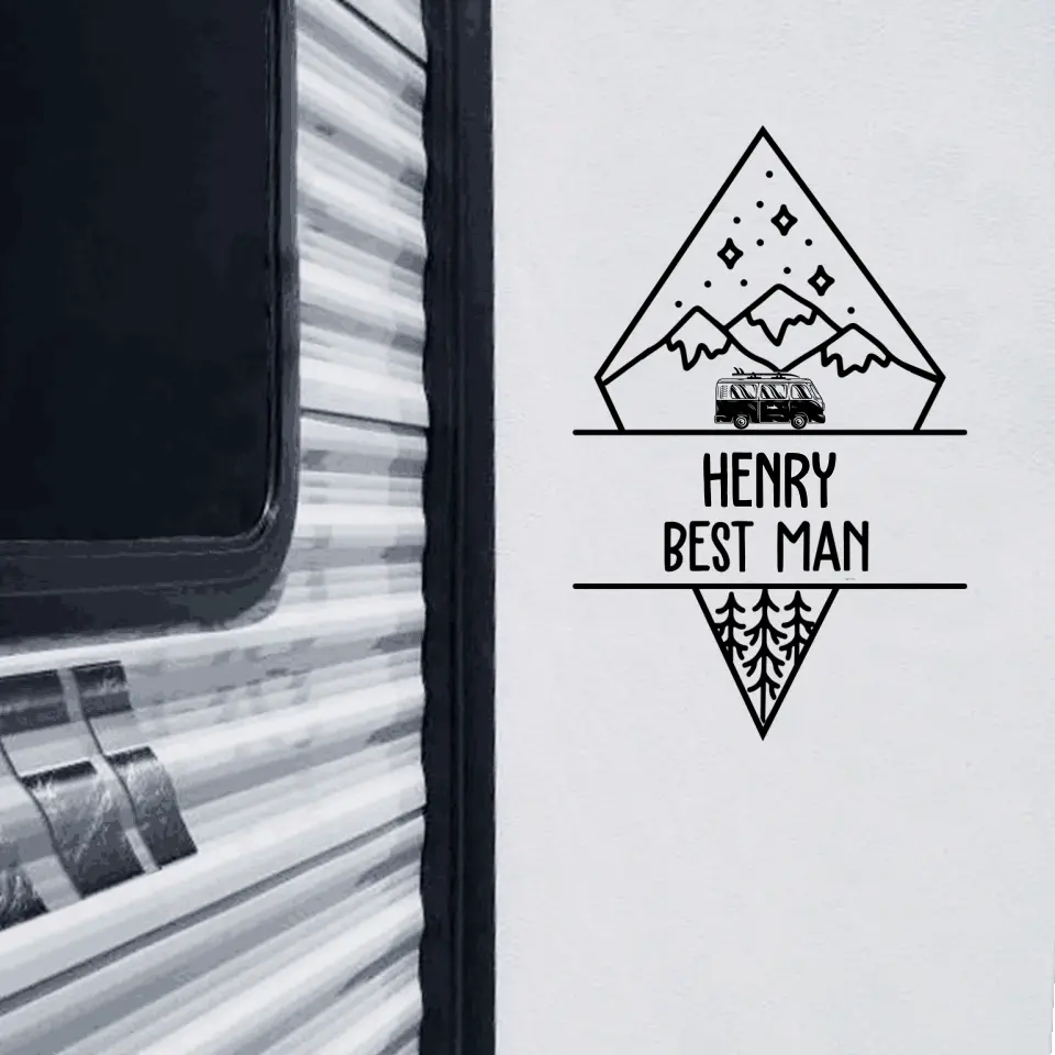 Camping Best Man - Personalized Camping Decal, Camping Gift For Camping Lovers