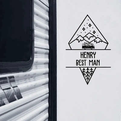 Camping Best Man - Personalized Camping Decal, Camping Gift For Camping Lovers