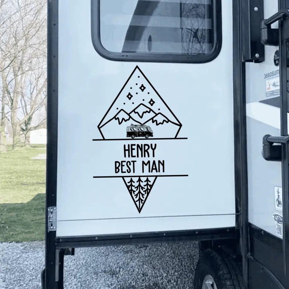 Camping Best Man - Personalized Camping Decal, Camping Gift For Camping Lovers